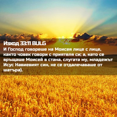 Picture 02 - Изход 33:11 BULG - И Господ говореше на - Bible Verse Picture