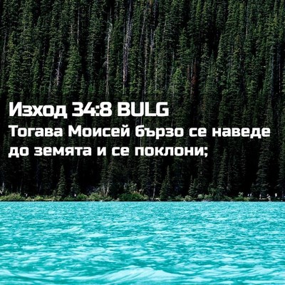 Picture 02 - Изход 34:8 BULG - Тогава Моисей бързо се - Bible Verse Picture