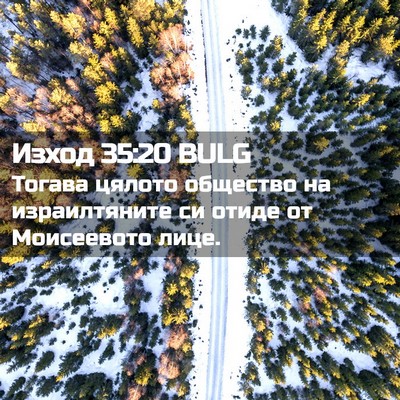 Picture 02 - Изход 35:20 BULG - Тогава цялото общество на - Bible Verse Picture