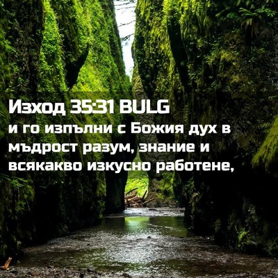 Picture 02 - Изход 35:31 BULG - и го изпълни с Божия дух в - Bible Verse Picture