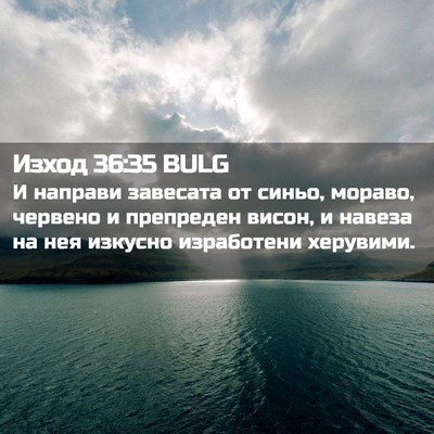Picture 02 - Изход 36:35 BULG - И направи завесата от - Bible Verse Picture
