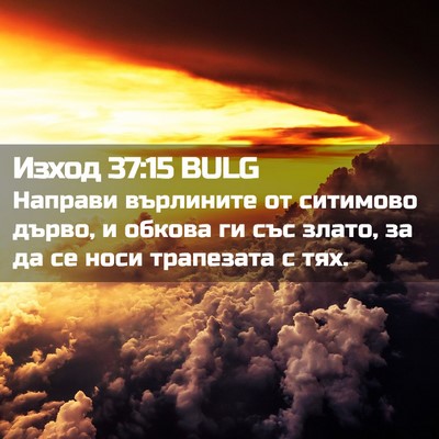Picture 02 - Изход 37:15 BULG - Направи върлините от - Bible Verse Picture