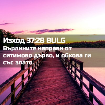 Picture 02 - Изход 37:28 BULG - Върлините направи от - Bible Verse Picture