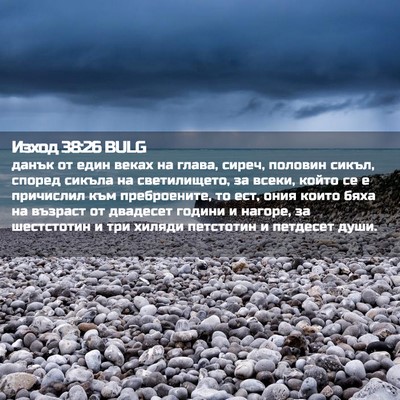 Picture 02 - Изход 38:26 BULG - данък от един веках на - Bible Verse Picture