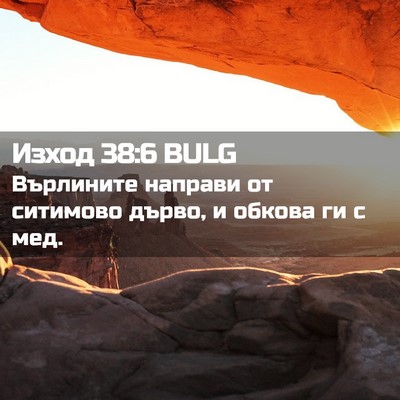 Picture 02 - Изход 38:6 BULG - Върлините направи от - Bible Verse Picture