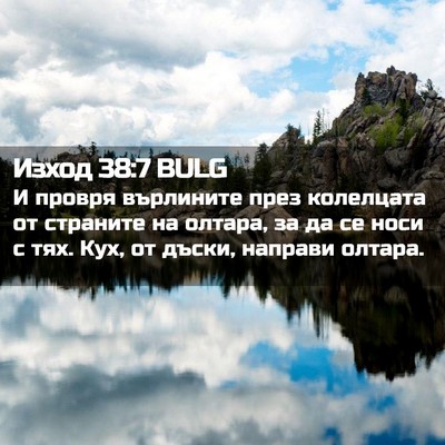 Picture 02 - Изход 38:7 BULG - И провря върлините през - Bible Verse Picture