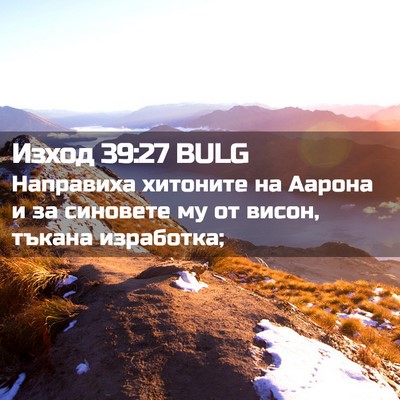 Picture 02 - Изход 39:27 BULG - Направиха хитоните на - Bible Verse Picture