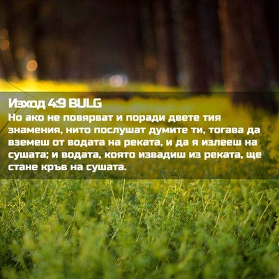 Picture 02 - Изход 4:9 BULG - Но ако не повярват и поради - Bible Verse Picture