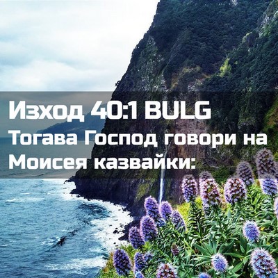 Picture 02 - Изход 40:1 BULG - Тогава Господ говори на - Bible Verse Picture