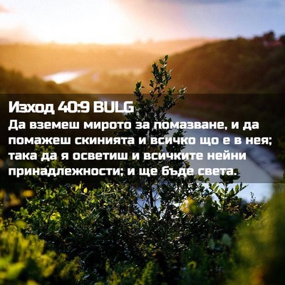 Picture 02 - Изход 40:9 BULG - Да вземеш мирото за - Bible Verse Picture