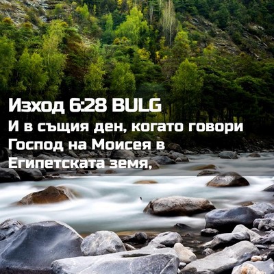 Picture 02 - Изход 6:28 BULG - И в същия ден, когато - Bible Verse Picture