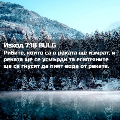Picture 02 - Изход 7:18 BULG - Рибите, които са в реката - Bible Verse Picture