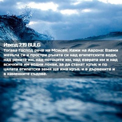 Picture 02 - Изход 7:19 BULG - Тогава Господ рече на - Bible Verse Picture