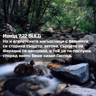Picture 02 - Изход 7:22 BULG - Но и египетските - Bible Verse Picture