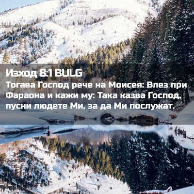 Picture 02 - Изход 8:1 BULG - Тогава Господ рече на - Bible Verse Picture