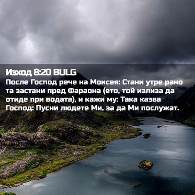 Picture 02 - Изход 8:20 BULG - После Господ рече на - Bible Verse Picture