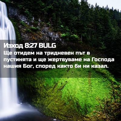 Picture 02 - Изход 8:27 BULG - Ще отидем на тридневен път - Bible Verse Picture
