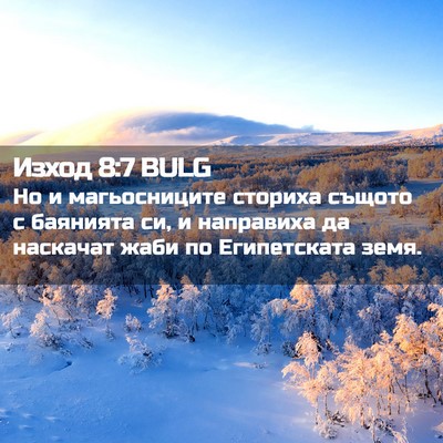 Picture 02 - Изход 8:7 BULG - Но и магьосниците сториха - Bible Verse Picture