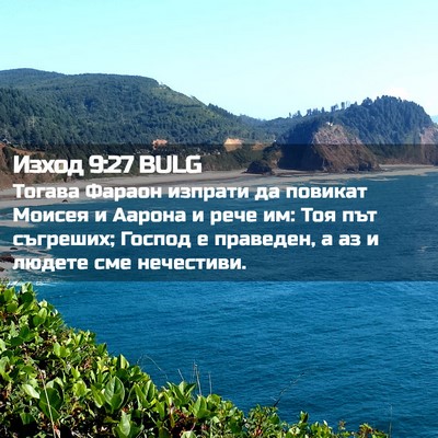 Picture 02 - Изход 9:27 BULG - Тогава Фараон изпрати да - Bible Verse Picture
