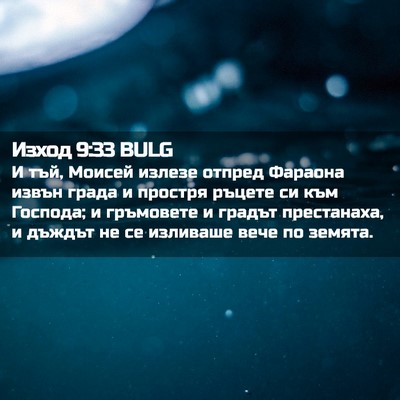 Picture 02 - Изход 9:33 BULG - И тъй, Моисей излезе отпред - Bible Verse Picture