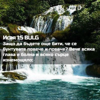 Picture 02 - Исая 1:5 BULG - Защо да бъдете още бити, че - Bible Verse Picture