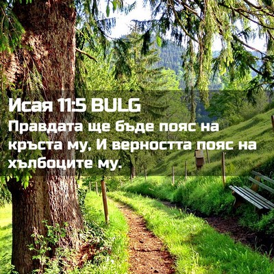 Picture 02 - Исая 11:5 BULG - Правдата ще бъде пояс на - Bible Verse Picture