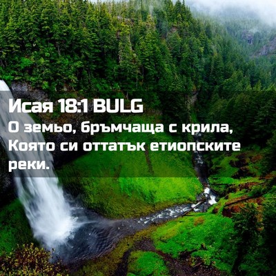 Picture 02 - Исая 18:1 BULG - О земьо, бръмчаща с крила, - Bible Verse Picture