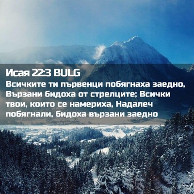 Picture 02 - Исая 22:3 BULG - Всичките ти първенци - Bible Verse Picture