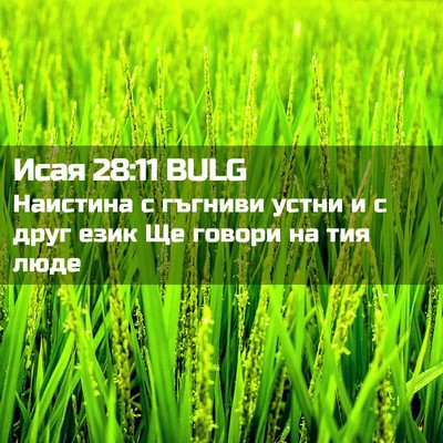 Picture 02 - Исая 28:11 BULG - Наистина с гъгниви устни и - Bible Verse Picture