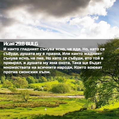 Picture 02 - Исая 29:8 BULG - И както гладният сънува - Bible Verse Picture