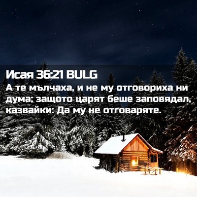 Picture 02 - Исая 36:21 BULG - А те мълчаха, и не му - Bible Verse Picture