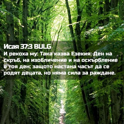 Picture 02 - Исая 37:3 BULG - И рекоха му: Така казва - Bible Verse Picture