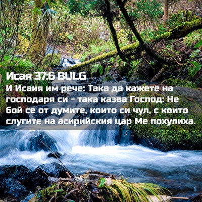 Picture 02 - Исая 37:6 BULG - И Исаия им рече: Така да - Bible Verse Picture