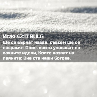 Picture 02 - Исая 42:17 BULG - Ще се върнат назад, съвсем - Bible Verse Picture