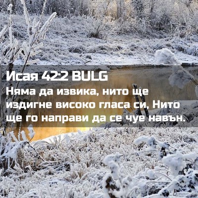 Picture 02 - Исая 42:2 BULG - Няма да извика, нито ще - Bible Verse Picture