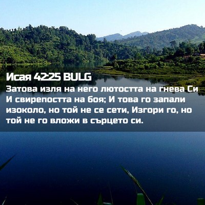 Picture 02 - Исая 42:25 BULG - Затова изля на него - Bible Verse Picture