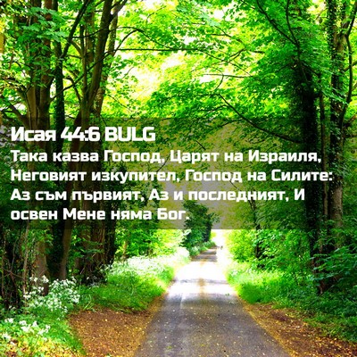 Picture 02 - Исая 44:6 BULG - Така казва Господ, Царят на - Bible Verse Picture
