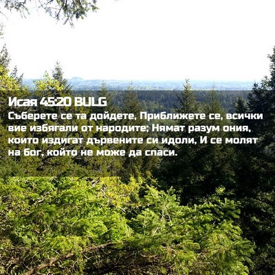 Picture 02 - Исая 45:20 BULG - Съберете се та дойдете, - Bible Verse Picture
