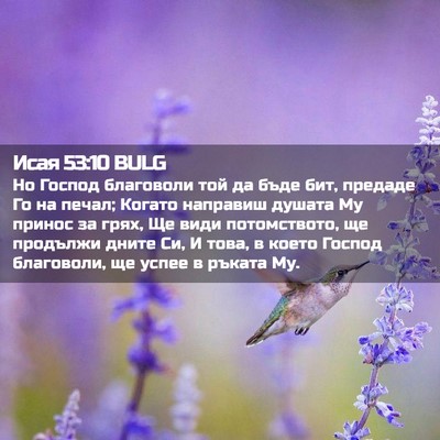 Picture 02 - Исая 53:10 BULG - Но Господ благоволи той да - Bible Verse Picture