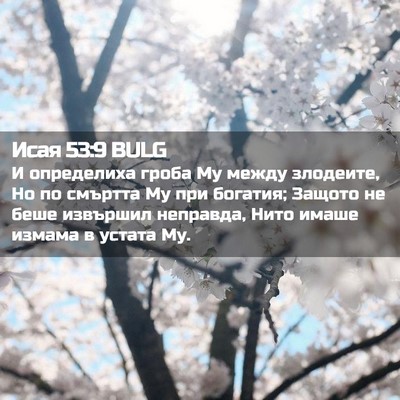 Picture 02 - Исая 53:9 BULG - И определиха гроба Му - Bible Verse Picture