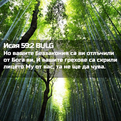 Picture 02 - Исая 59:2 BULG - Но вашите беззакония са ви - Bible Verse Picture