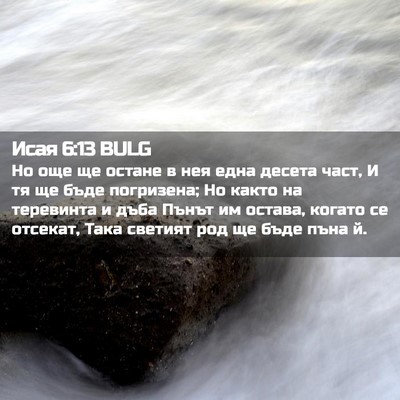 Picture 02 - Исая 6:13 BULG - Но още ще остане в нея една - Bible Verse Picture