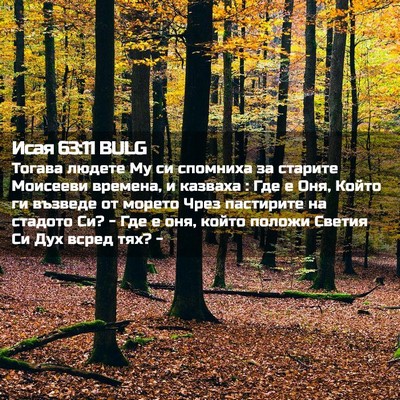 Picture 02 - Исая 63:11 BULG - Тогава людете Му си - Bible Verse Picture