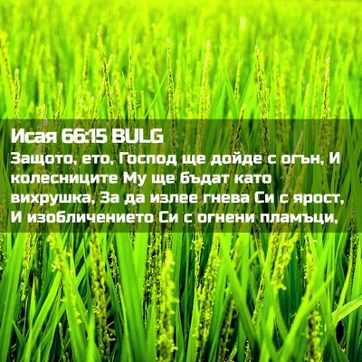 Picture 02 - Исая 66:15 BULG - Защото, ето, Господ ще - Bible Verse Picture