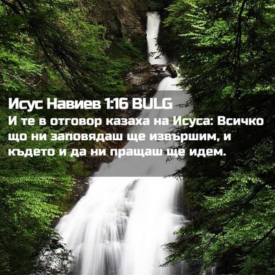 Picture 02 - Исус Навиев 1:16 BULG - И те в отговор казаха на - Bible Verse Picture