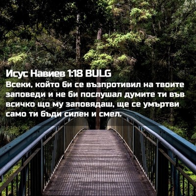 Picture 02 - Исус Навиев 1:18 BULG - Всеки, който би се - Bible Verse Picture