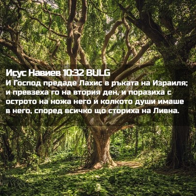 Picture 02 - Исус Навиев 10:32 BULG - И Господ предаде Лахис в - Bible Verse Picture