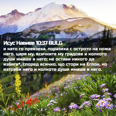 Picture 02 - Исус Навиев 10:37 BULG - и като го превзеха, - Bible Verse Picture