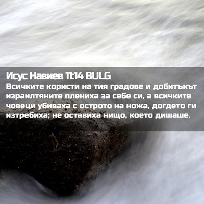 Picture 02 - Исус Навиев 11:14 BULG - Всичките користи на тия - Bible Verse Picture