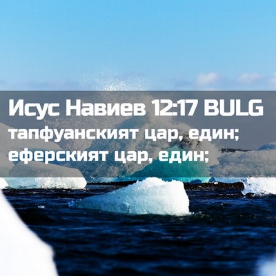 Picture 02 - Исус Навиев 12:17 BULG - тапфуанският цар, един; - Bible Verse Picture